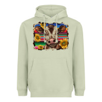 Matcha western background baby calf Heavyweight Hoodie - BarkalooDesign
