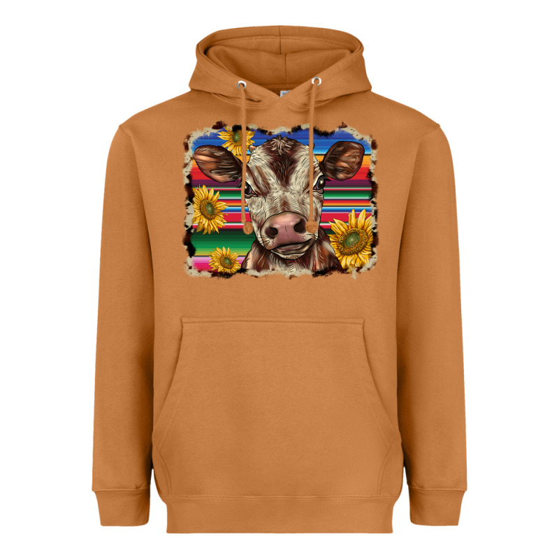 Western Background Baby Calf Heavyweight Hoodie by BarkalooDesign | Teevron