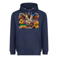 Navy western background baby calf Heavyweight Hoodie - BarkalooDesign