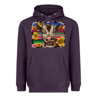 Plum western background baby calf Heavyweight Hoodie - BarkalooDesign