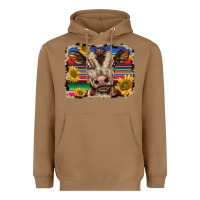 Toasted Coconut western background baby calf Heavyweight Hoodie - BarkalooDesign