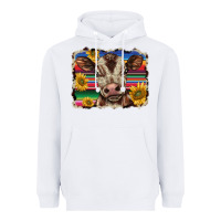 White western background baby calf Heavyweight Hoodie - BarkalooDesign