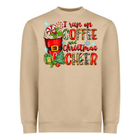 Mushroom i run on coffee and christmas cheer Heavyweight Sweatshirt - Zillion Design Studio