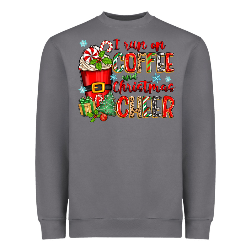 I Run On Coffee And Christmas Cheer Heavyweight Sweatshirt by Zillion Design Studio | Teevron