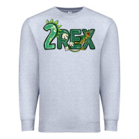 Heather Grey two rex Premium Sweatshirt - MaliasSmallBusiness
