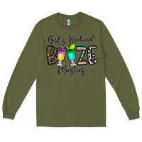 Army Green girl's weekend booze & besties Long Sleeve Tee - CowhideDigitalArt
