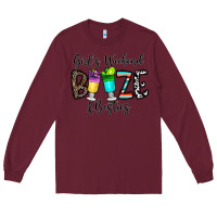 Burgundy girl's weekend booze & besties Long Sleeve Tee - CowhideDigitalArt