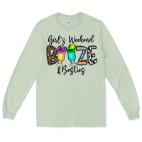 Matcha girl's weekend booze & besties Long Sleeve Tee - CowhideDigitalArt