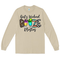 Mushroom girl's weekend booze & besties Long Sleeve Tee - CowhideDigitalArt