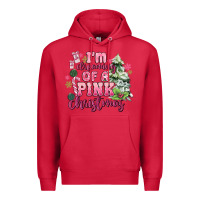 Cardinal im dreaming of a pink christmas Premium Hoodie - MaliasSmallBusiness