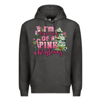 Charcoal Heather im dreaming of a pink christmas Premium Hoodie - MaliasSmallBusiness
