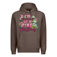 Coffee im dreaming of a pink christmas Premium Hoodie - MaliasSmallBusiness