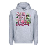 Heather Grey im dreaming of a pink christmas Premium Hoodie - MaliasSmallBusiness