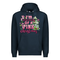 Navy im dreaming of a pink christmas Premium Hoodie - MaliasSmallBusiness