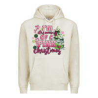 Oatmeal Heather im dreaming of a pink christmas Premium Hoodie - MaliasSmallBusiness