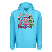 Ocean Blue im dreaming of a pink christmas Premium Hoodie - MaliasSmallBusiness