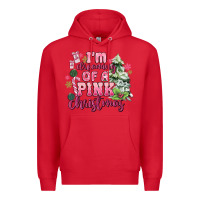 Red im dreaming of a pink christmas Premium Hoodie - MaliasSmallBusiness