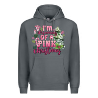 Rock im dreaming of a pink christmas Premium Hoodie - MaliasSmallBusiness