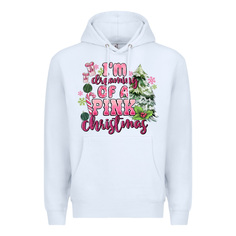 Im Dreaming Of A Pink Christmas Premium Hoodie by MaliasSmallBusiness | Teevron