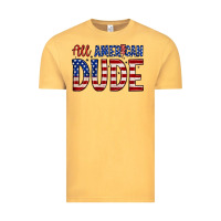 Vintage Mustard all american dude Vintage Tee - Zillion Design Studio