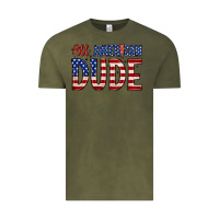 Vintage Olive all american dude Vintage Tee - Zillion Design Studio
