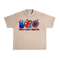 French Oak peace love america Urban Heavy Tee - Zillion Design Studio