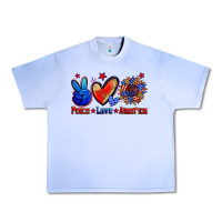 Grape Ice peace love america Urban Heavy Tee - Zillion Design Studio