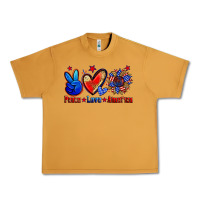 Peanut Butter peace love america Urban Heavy Tee - Zillion Design Studio