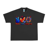 Pigment Black peace love america Urban Heavy Tee - Zillion Design Studio