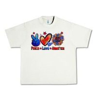 Pistachio peace love america Urban Heavy Tee - Zillion Design Studio