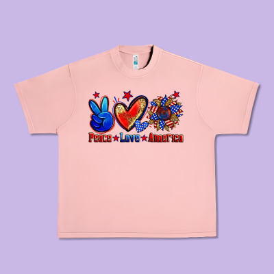Peace Love America Urban Heavy Tee Designed By Zillion Design Studio