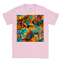 Bubblegum Pink cowboy rodeo seamless pattern Classic Tee - BundleAndBundleShop