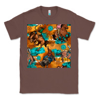 Chestnut cowboy rodeo seamless pattern Classic Tee - BundleAndBundleShop