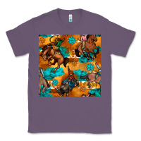 Lavender cowboy rodeo seamless pattern Classic Tee - BundleAndBundleShop