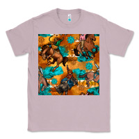 Lilac cowboy rodeo seamless pattern Classic Tee - BundleAndBundleShop
