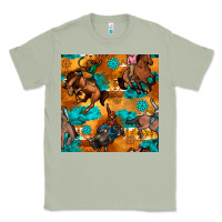 Matcha cowboy rodeo seamless pattern Classic Tee - BundleAndBundleShop