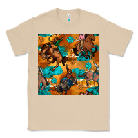 Mushroom cowboy rodeo seamless pattern Classic Tee - BundleAndBundleShop