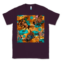 Plum cowboy rodeo seamless pattern Classic Tee - BundleAndBundleShop