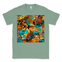 Sage cowboy rodeo seamless pattern Classic Tee - BundleAndBundleShop