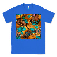 True Royal cowboy rodeo seamless pattern Classic Tee - BundleAndBundleShop
