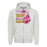 Dove Grey Stronger than breast cancer Zipper Hoodie - Artiststas