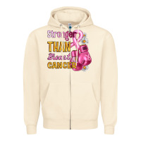 Stronger Than Breast Cancer Zipper Hoodie | Teevron