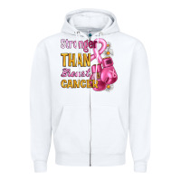 White Stronger than breast cancer Zipper Hoodie - Artiststas