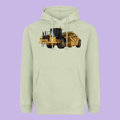 Wheel Tractor Scraper Heavyweight Hoodie Designed By Lillyallendesigns