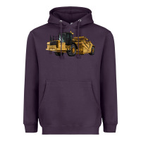 Plum Wheel Tractor Scraper Heavyweight Hoodie - LillyAllenDesigns