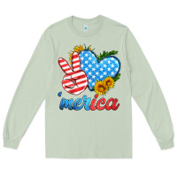 Matcha america with heart Long Sleeve Tee - HRA Design Shop