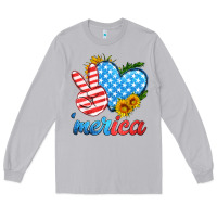 Moon Dust america with heart Long Sleeve Tee - HRA Design Shop