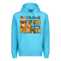 Ocean Blue whatever spices your pumpkin Premium Hoodie - MaliasSmallBusiness
