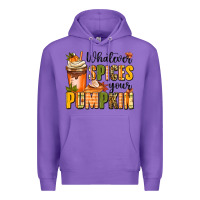 Purple whatever spices your pumpkin Premium Hoodie - MaliasSmallBusiness