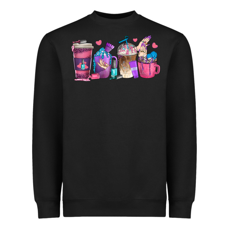 Nail Hustler Coffee Cups Heavyweight Sweatshirt by texasbilliewilder | Teevron